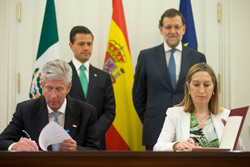 Fomento firma un convenio de cooperacin en infraestructuras ferroviarias con Mxico 