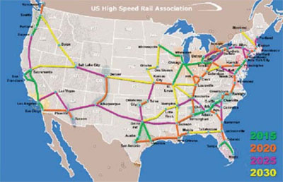 Propuesta para el desarrollo de la red de alta velocidad en Estados Unidos 