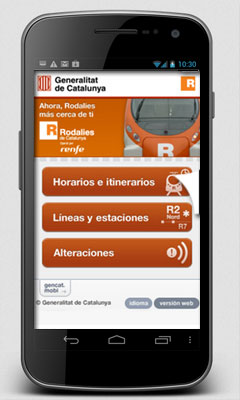 Cercanas de Catalua pone en funcionamiento su nueva aplicacin mvil 