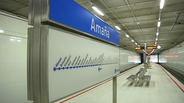 En servicio la nueva estaci�n de Ama�a de Euskotren, en el municipio guipuzcoano de Eibar 