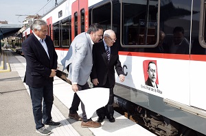Ferrocarrils de la Generlitat de Catalunya bautiza un tren con el nombre del político Enric Prat de la Riba