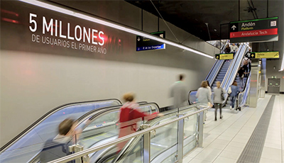 Los viajeros valoran con un 8,9 el servicio de Metro de M�laga