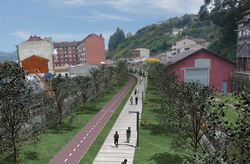 El soterramiento del trazado de Feve en Langreo, primer paso para convertir la l�nea en un sistema tren-tram