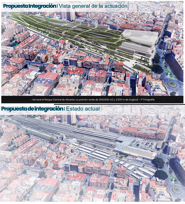 Presentado el proyecto del Parc Central de Alicante