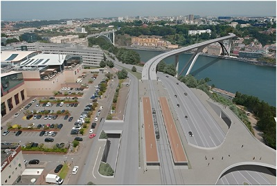 Adaptation of the Mondego Mobility System (Coimbra, Portugal) to a BRT-Metrobus solution. Coimbra B - Portagem section.