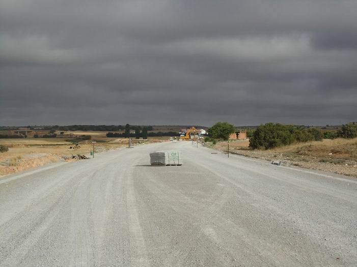 Plataforma ya finalizada en la zona de Higueruela