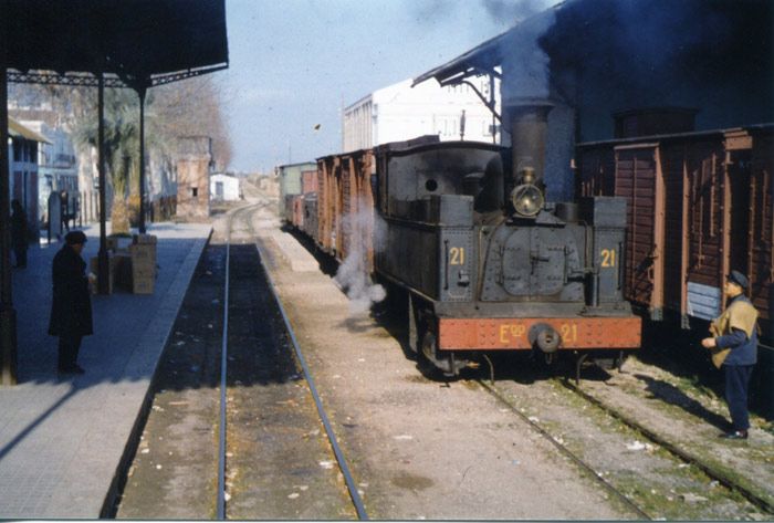 Locomotora de vapor del ferrocarril de Carcaixent a Dnia. Fotografa de Xavier Santamara.