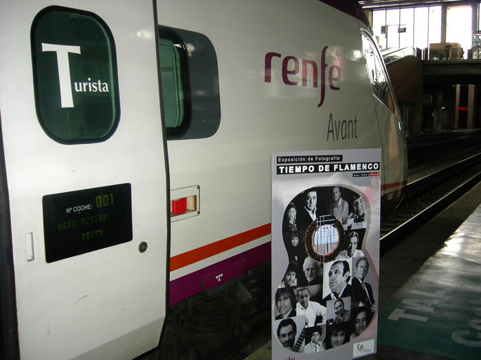 Los trenes de alta velocidad y grandes lneas de Andaluca exponen fotografas de flamenco hasta finales de 2010