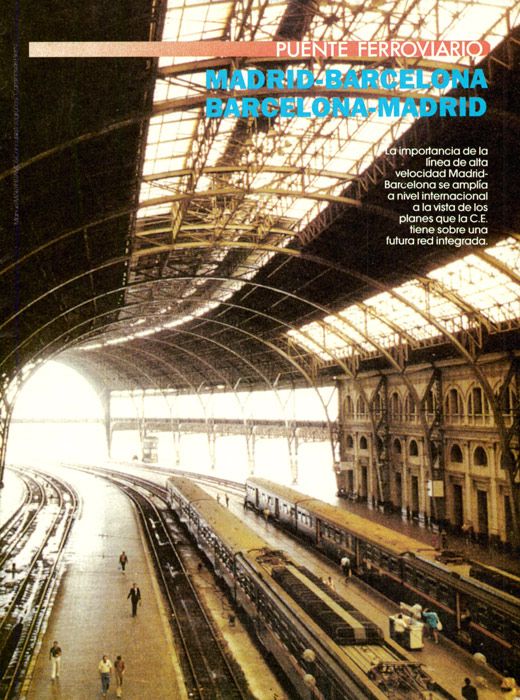 Dossier de Va Libre publicado en 1989 sobre el proyecto que Renfe elabora para la futura lnea de alta velocidad que unir Madrid con Barcelona.