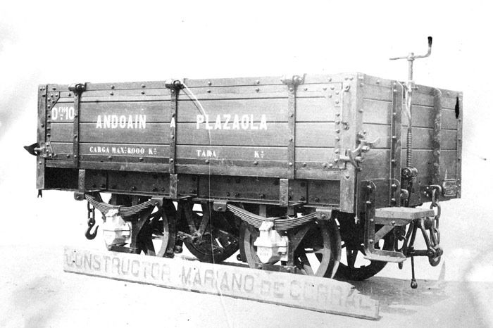 Vagn para transporte de minerales del tren del Plazaola. Archivo EuskoTren/Museo Vasco del Ferrocarril