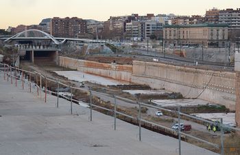 Reinicio de las obras de estructura de la futura estacin de La Sagrera, en Barcelona