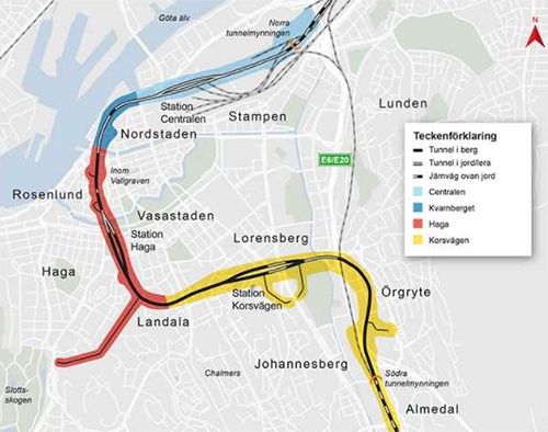 Suecia inicia la construccin del tnel de Vstlnken en Gotemburgo 