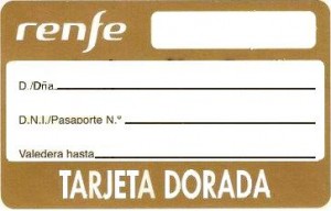 Renfe extiende a un mill�n de beneficiarios la nueva Tarjeta Dorada