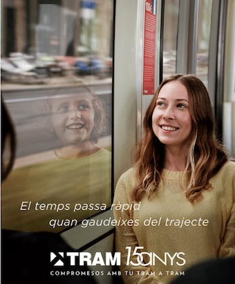 Campaña para celebrar el decimoquinto aniversario del tranvía de Barcelona
