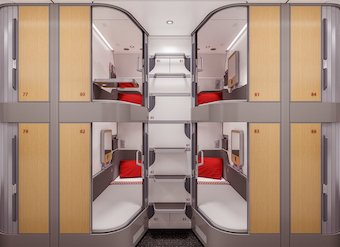 El operador austriaco Nightjet presenta un coche de literas con compartimentos individuales
