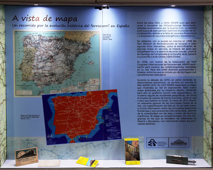 Exposicin A vista de mapa en el Museo del Ferrocarril de Madrid