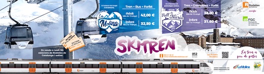 Renfe y FGC renuevan la oferta de billetes combinados Skitren