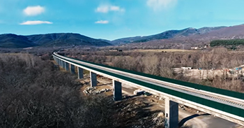 Comienzan las pruebas de carga en los viaductos del tramo Pedralba-Orense, de la lnea de alta velocidad Madrid-Galicia