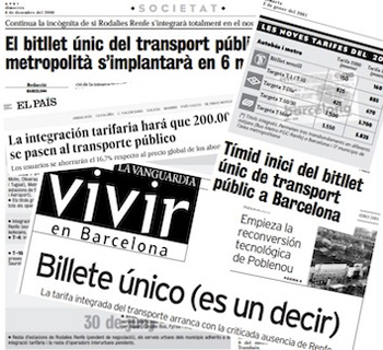 Vig�simo aniversario de la integraci�n tarifaria en el transporte p�blico de Barcelona
