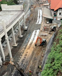 Avances en las obras de la estaci�n de Bidebieta-Basauri, en la C3 de Cercan�as de Vizcaya