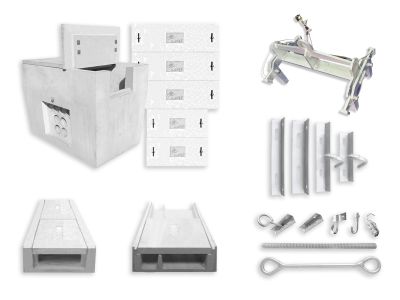 Prefabricated reinforced concrete and metal fittings for railway installations. Hot-dip galvanized according to UNE EN ISO 1461.