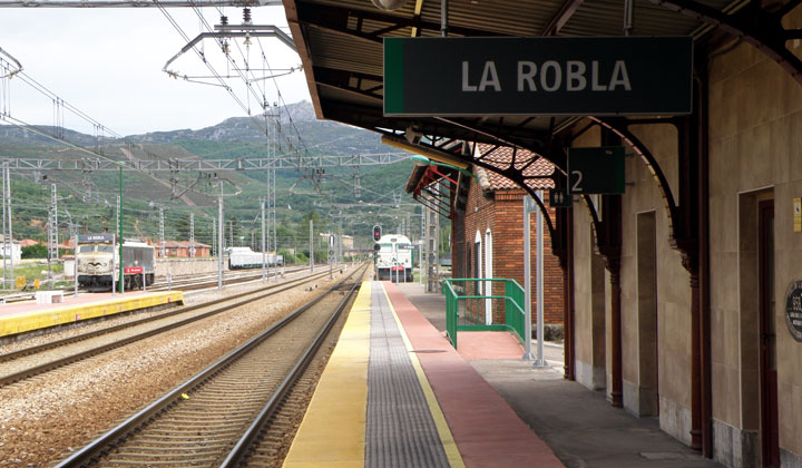 Estacin de La Robla, donde se hicieron las pruebas del tren de contraste